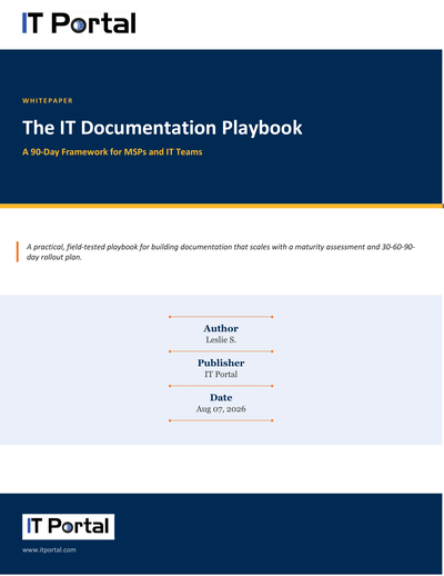 The IT Documentation Playbook whitepaper cover
